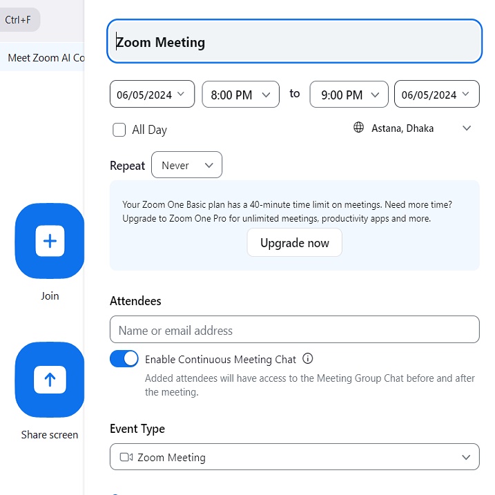 How to Create a Zoom Meeting Link