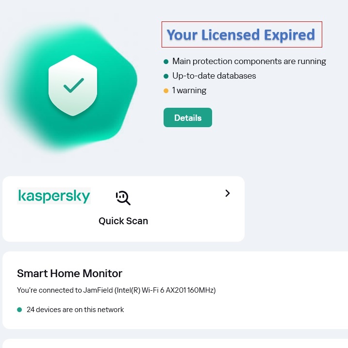 what happens when Kaspersky license expires